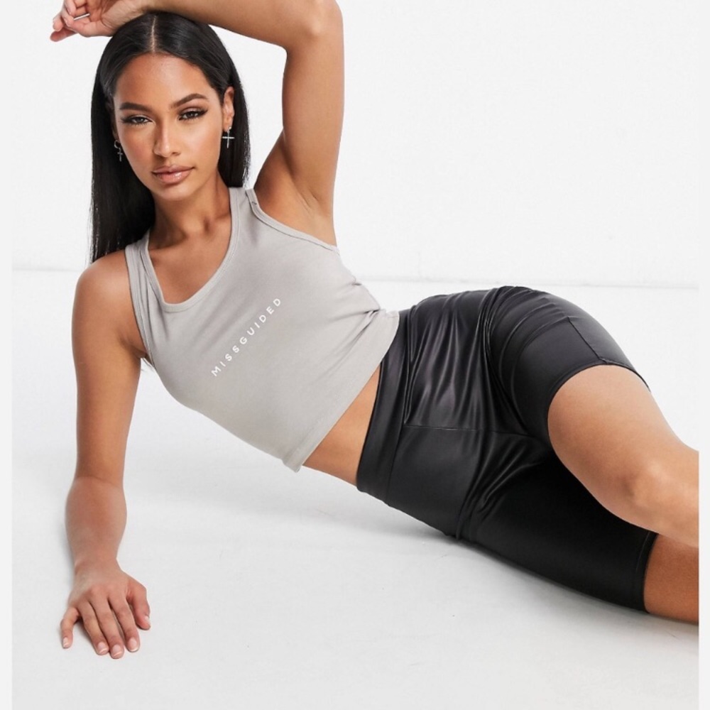 Missguided Racerback Taupe Tank - Picture 3 of 4